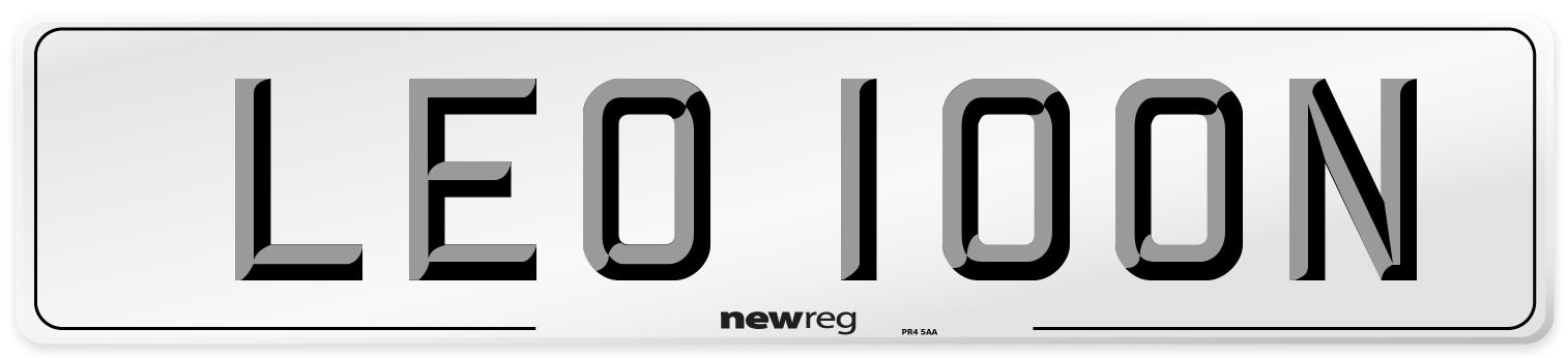 LEO 100N Number Plate from New Reg